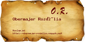 Obermajer Rozália névjegykártya